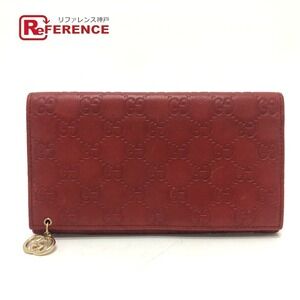 Gucci GG Shier Line Wallet Flap Leather Red